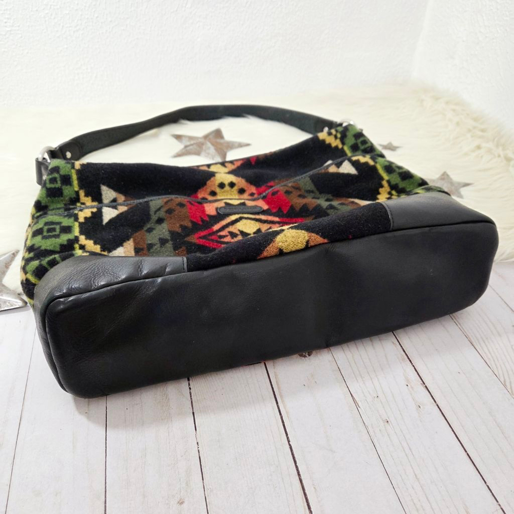Pendleton shoulder bag southwestern red orange yellow green black wool purse - Picture 4 of 7